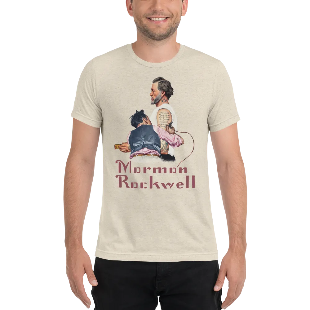 Mormon Rockwell 2.0 Cutout tri-blend T-shirt