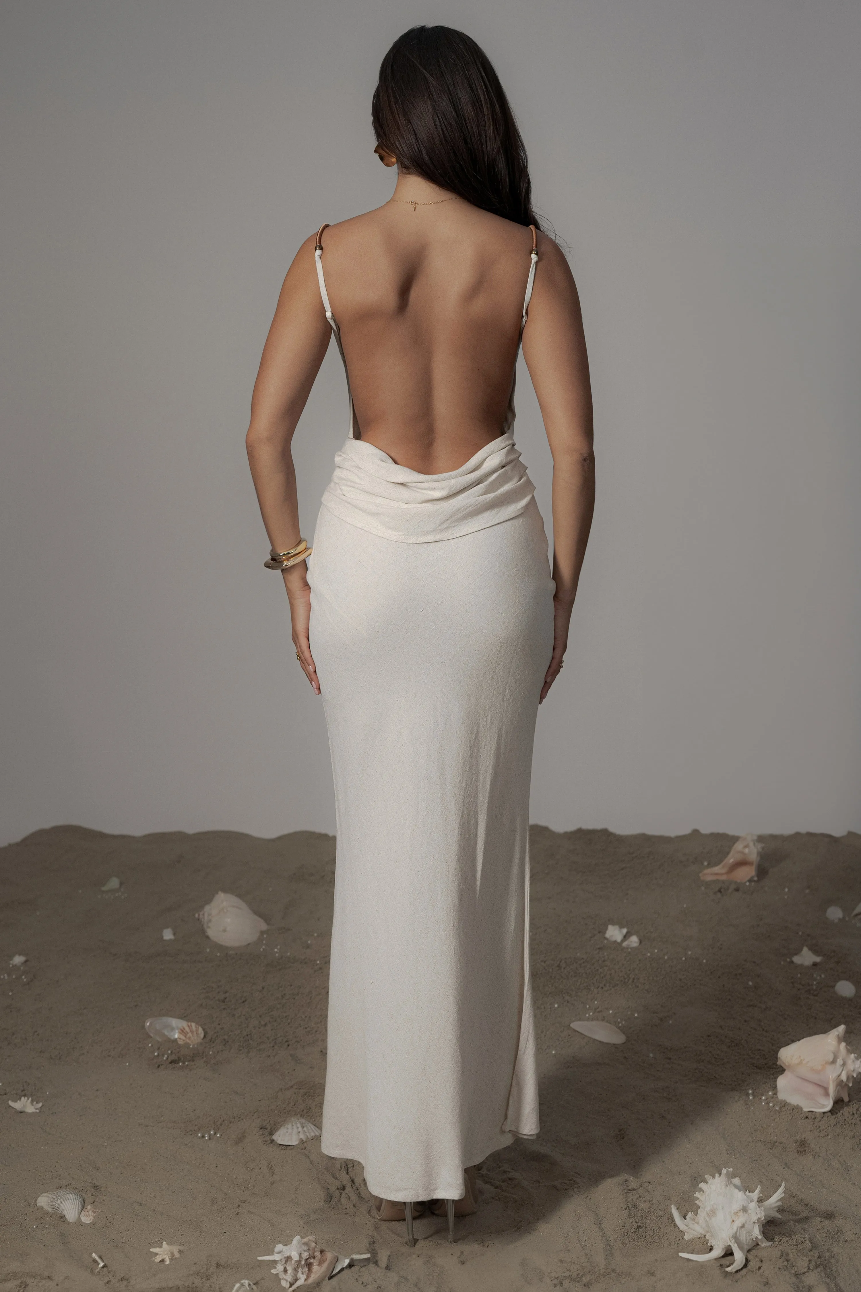 Natural Getaway Linen Maxi Dress