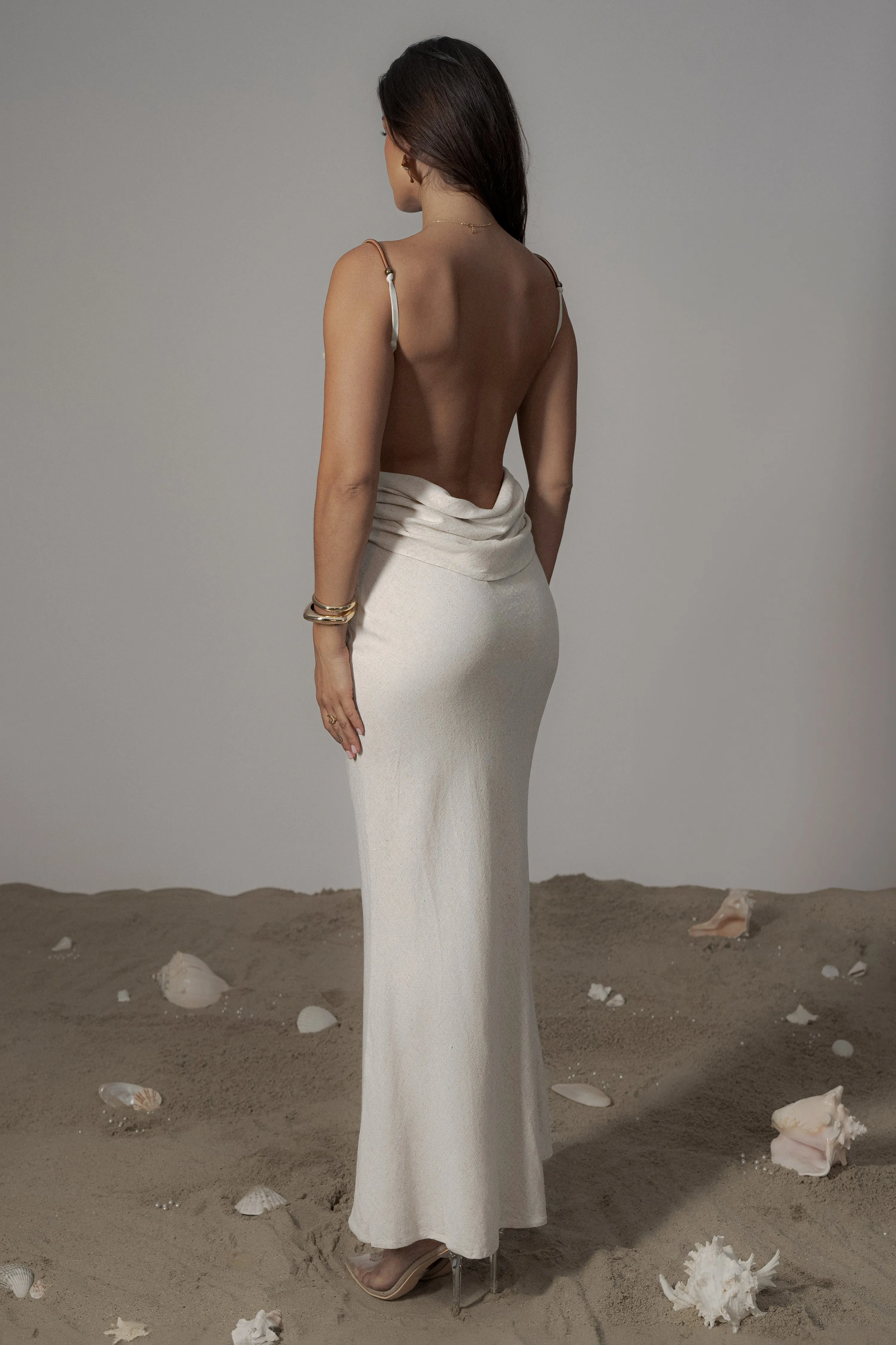 Natural Getaway Linen Maxi Dress