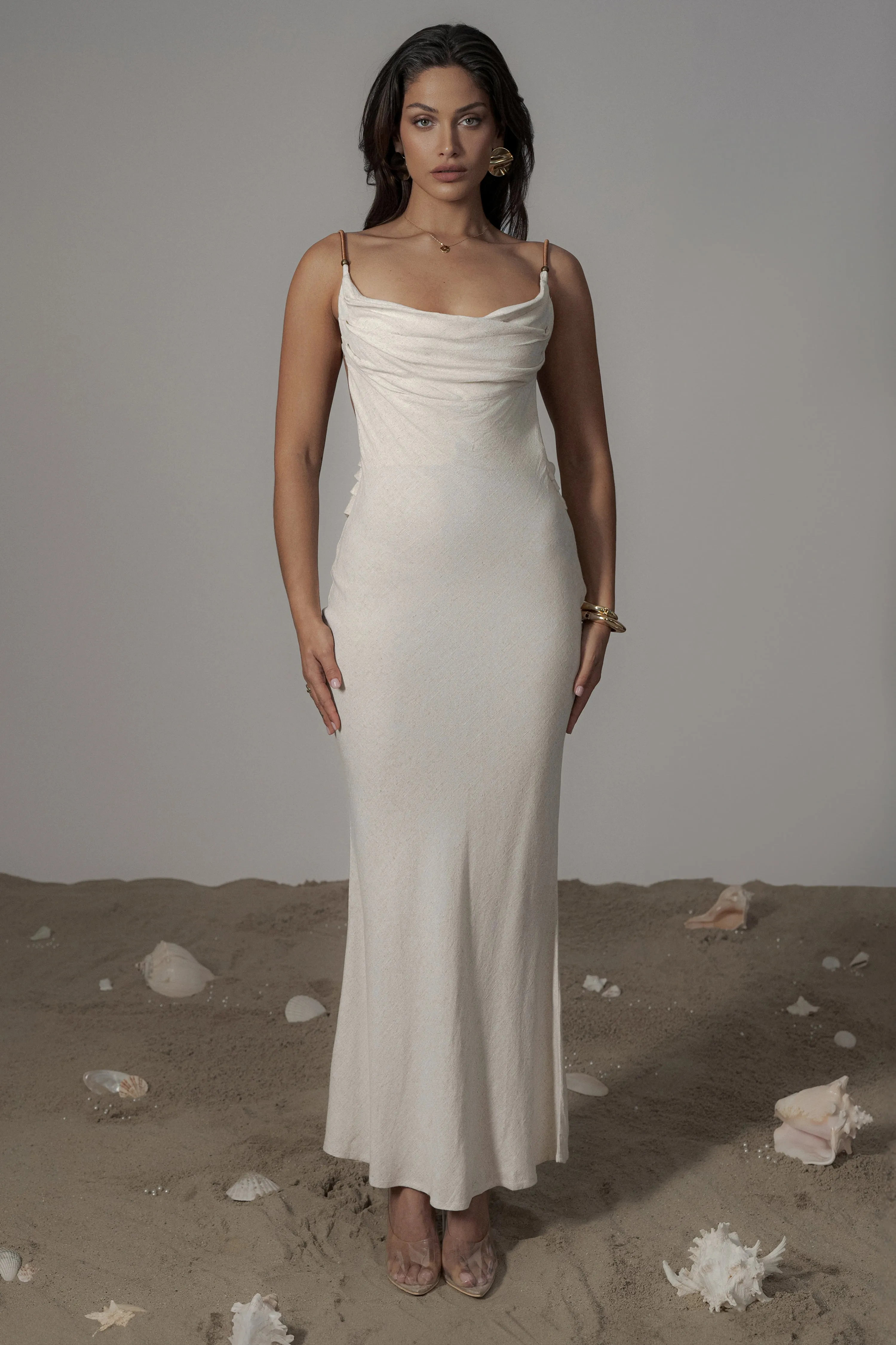 Natural Getaway Linen Maxi Dress
