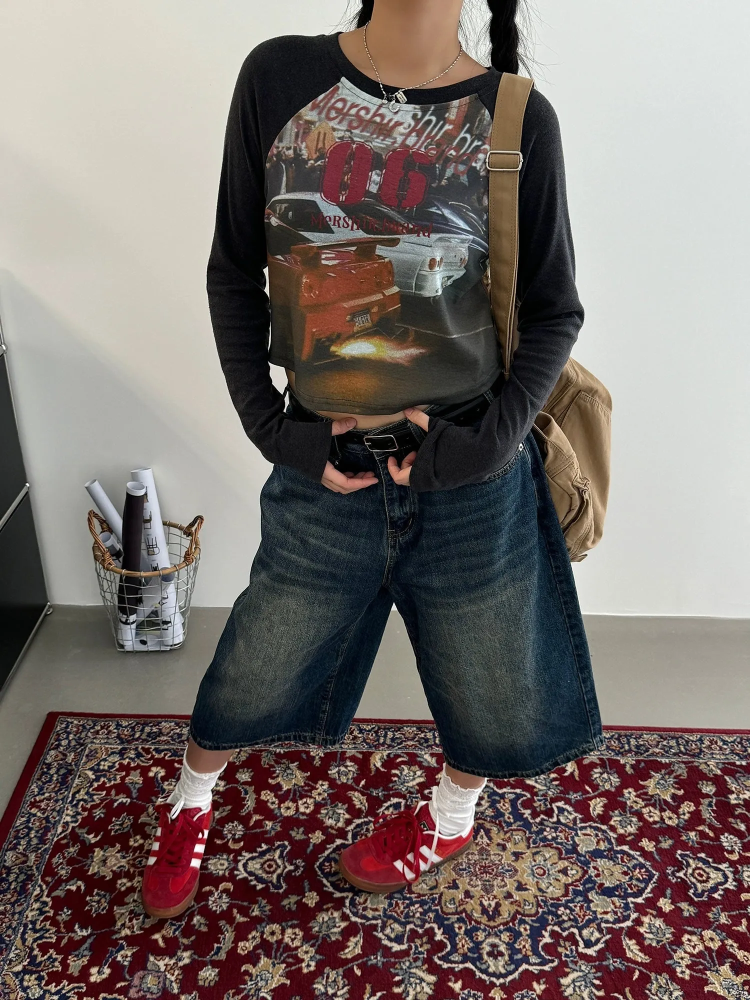 Nine Print Slim Fit Long Sleeve T-Shirt