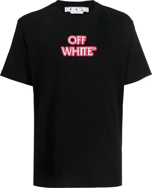 OFF WHITE  Black Branded T Shirt