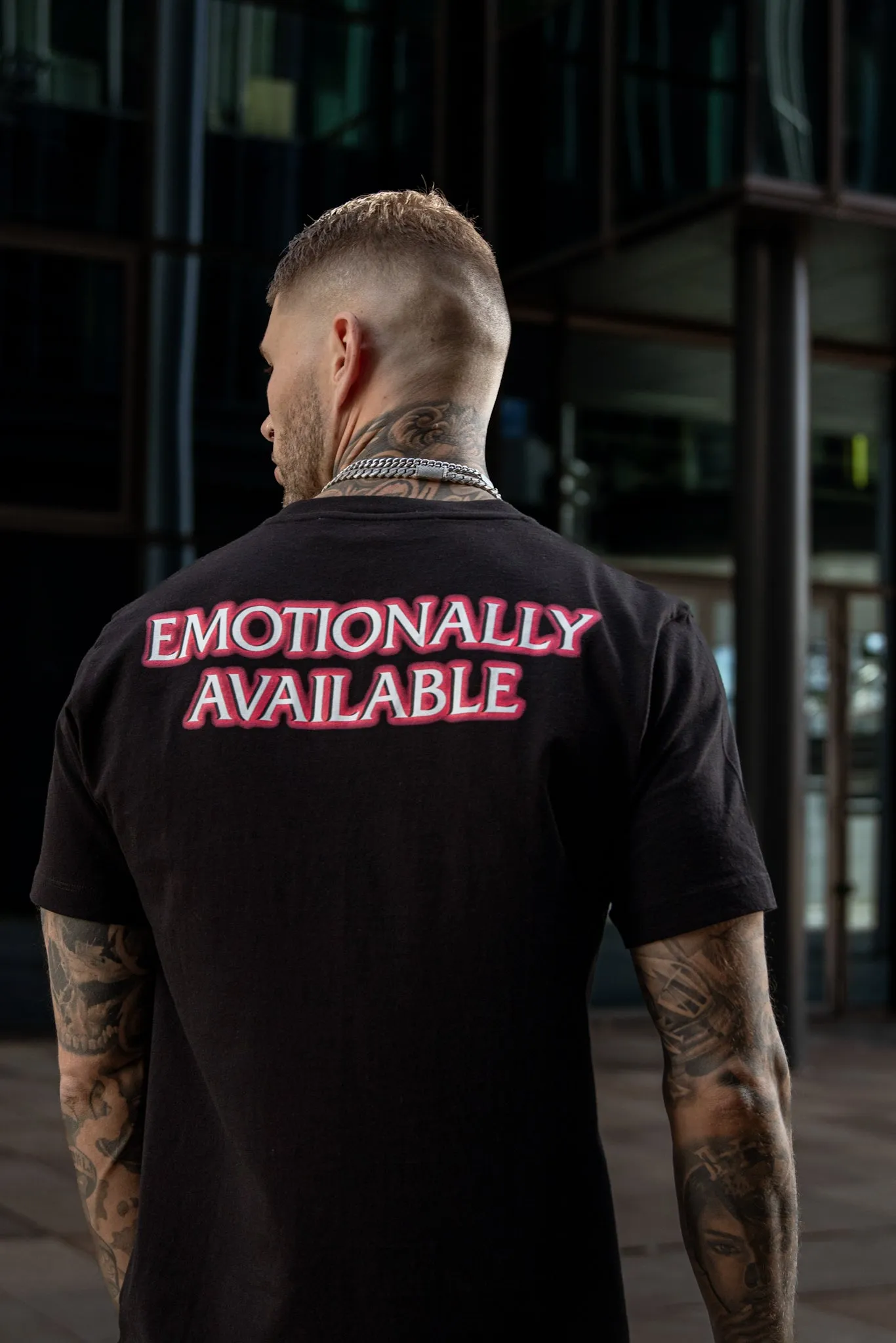 OFF WHITE  Black Branded T Shirt
