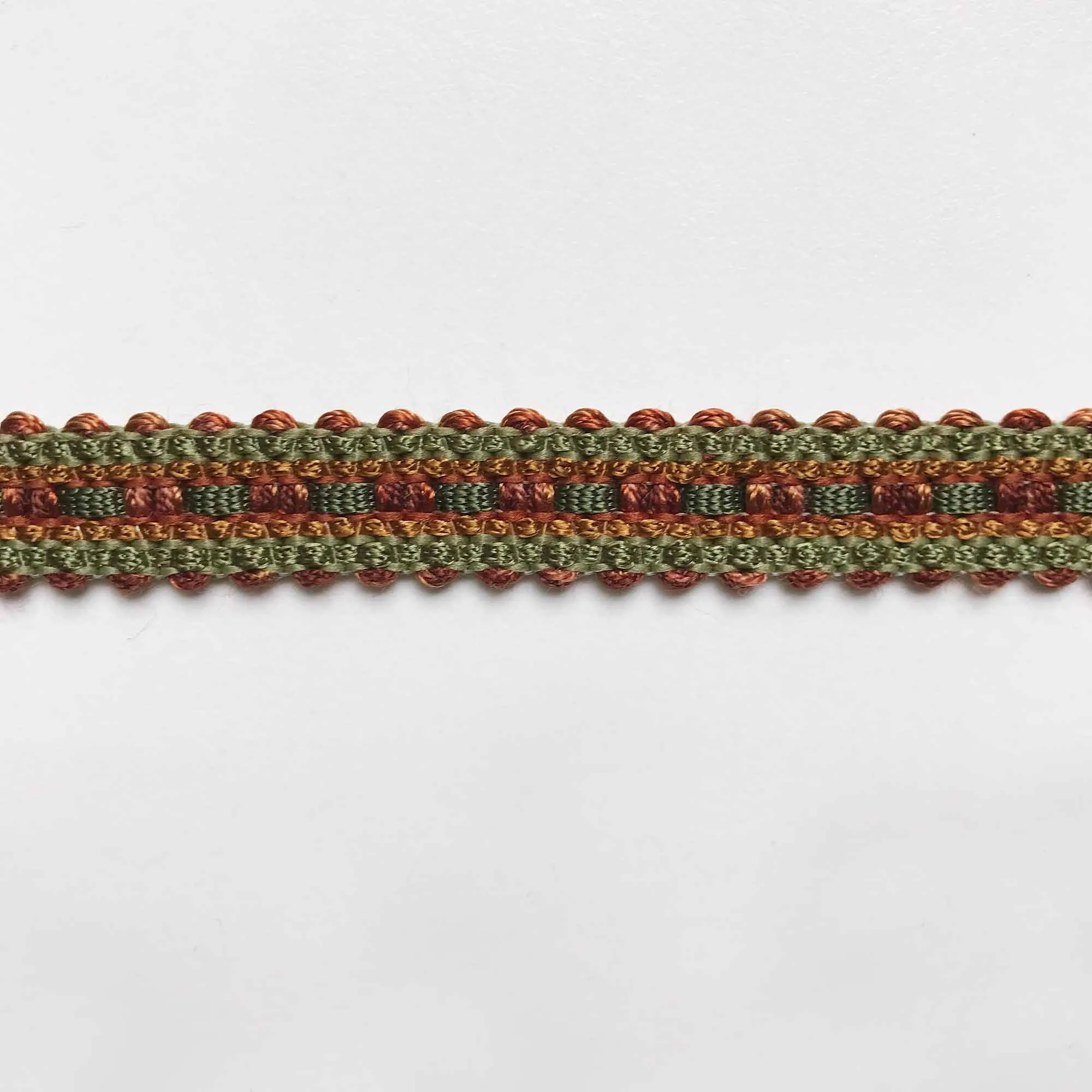Olive Green and Maroon High Quality Decorative Gimp Trim by the yard