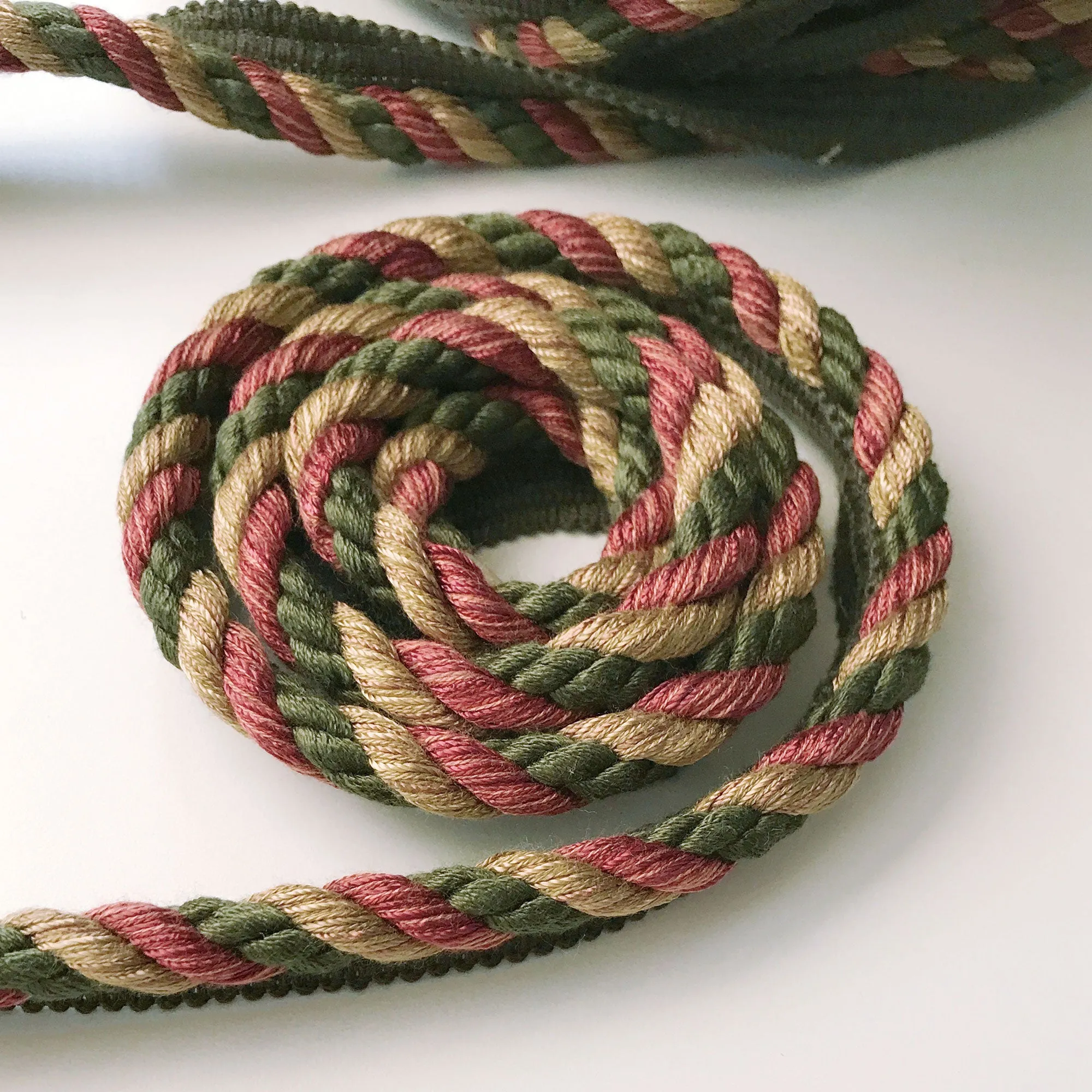Olive Green and Yellow  High Quality Decorative Lip Cord Trim by the yard