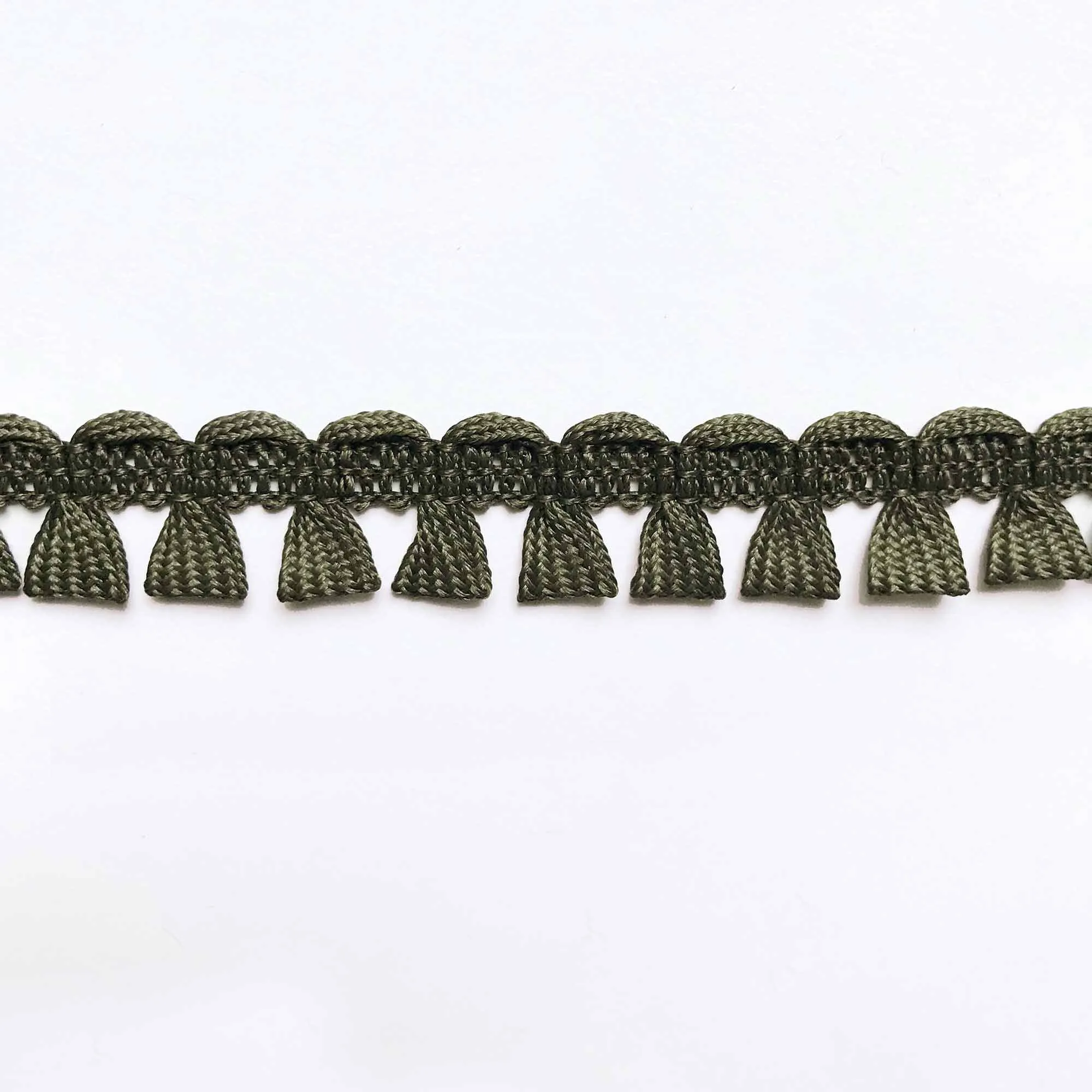 Olive Green High Quality Decorative Brush Fringe Trim by the yard