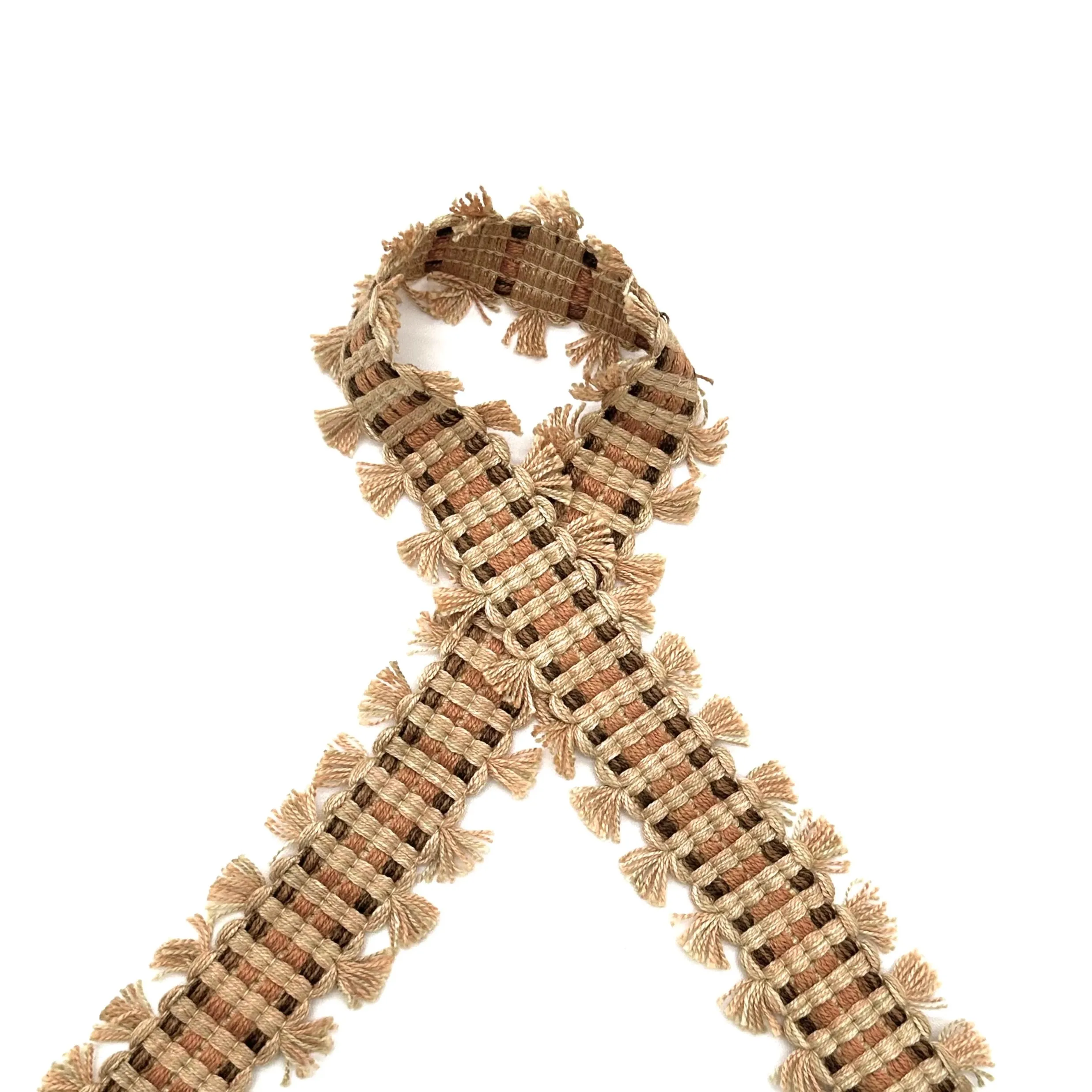 Orange/Beige High Quality Decorative Gimp Trim by the yard
