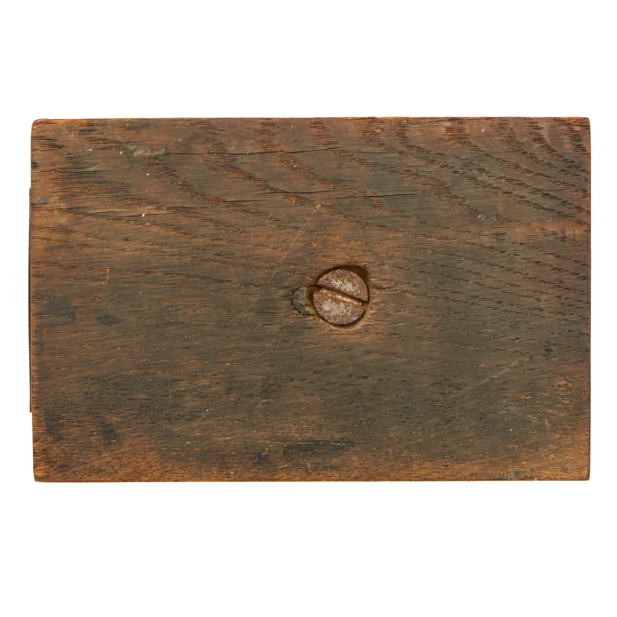 Original Hungarian WWII Tank Trench Art Desk Model on Wood Base marked "1939 Mikulas" - Formerly Part of the A.A.F. Tank Museum