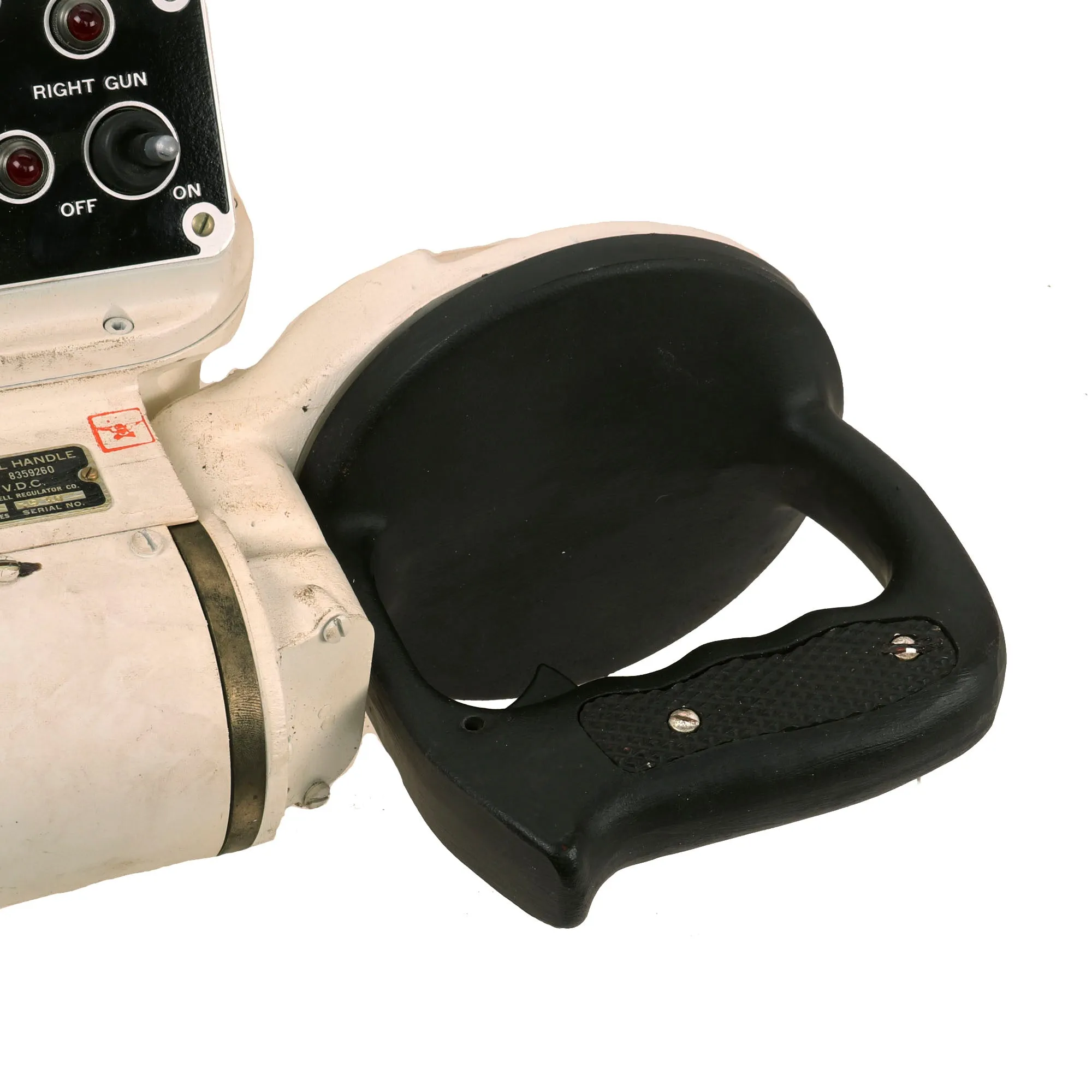 Original U.S. Korean War Era M47 Patton Medium Tank Gunner’s Control Hande With Main Gun Firing Circuit Selector - Formerly Part Of A.A.F. Tank Museum