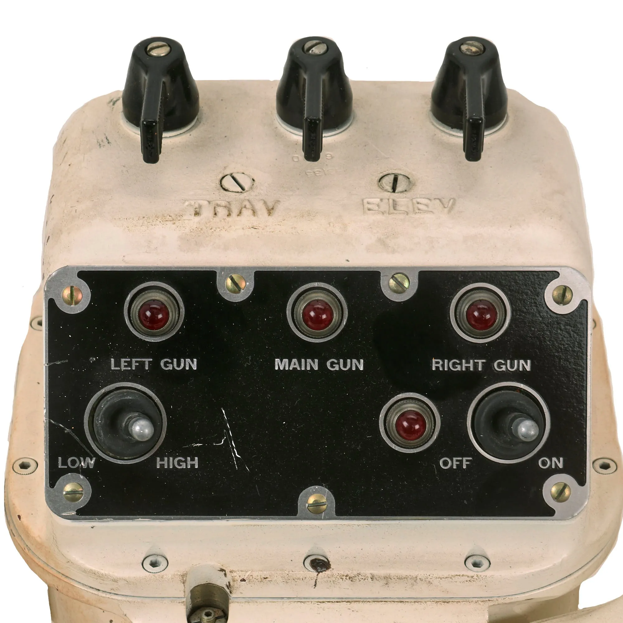 Original U.S. Korean War Era M47 Patton Medium Tank Gunner’s Control Hande With Main Gun Firing Circuit Selector - Formerly Part Of A.A.F. Tank Museum