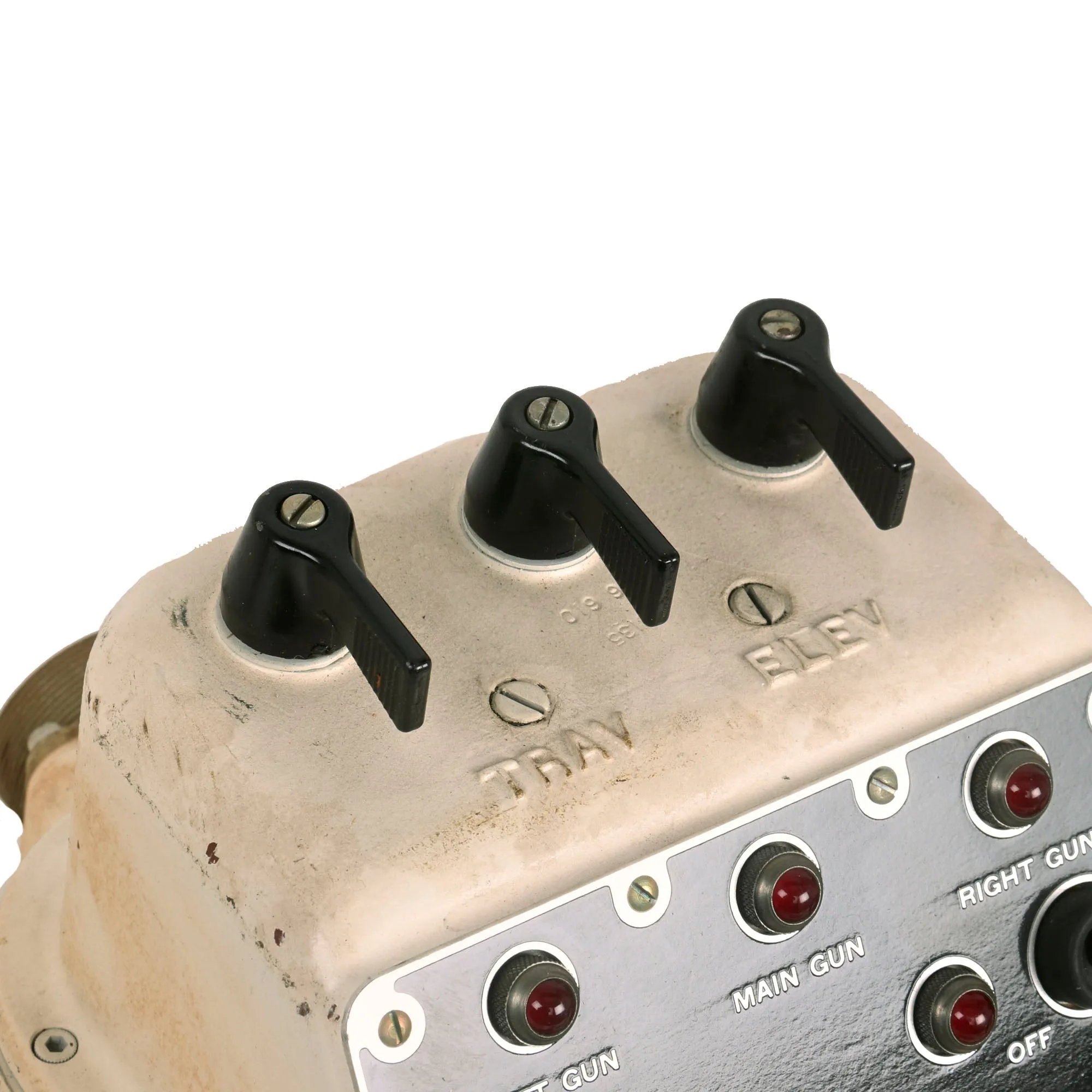 Original U.S. Korean War Era M47 Patton Medium Tank Gunner’s Control Hande With Main Gun Firing Circuit Selector - Formerly Part Of A.A.F. Tank Museum
