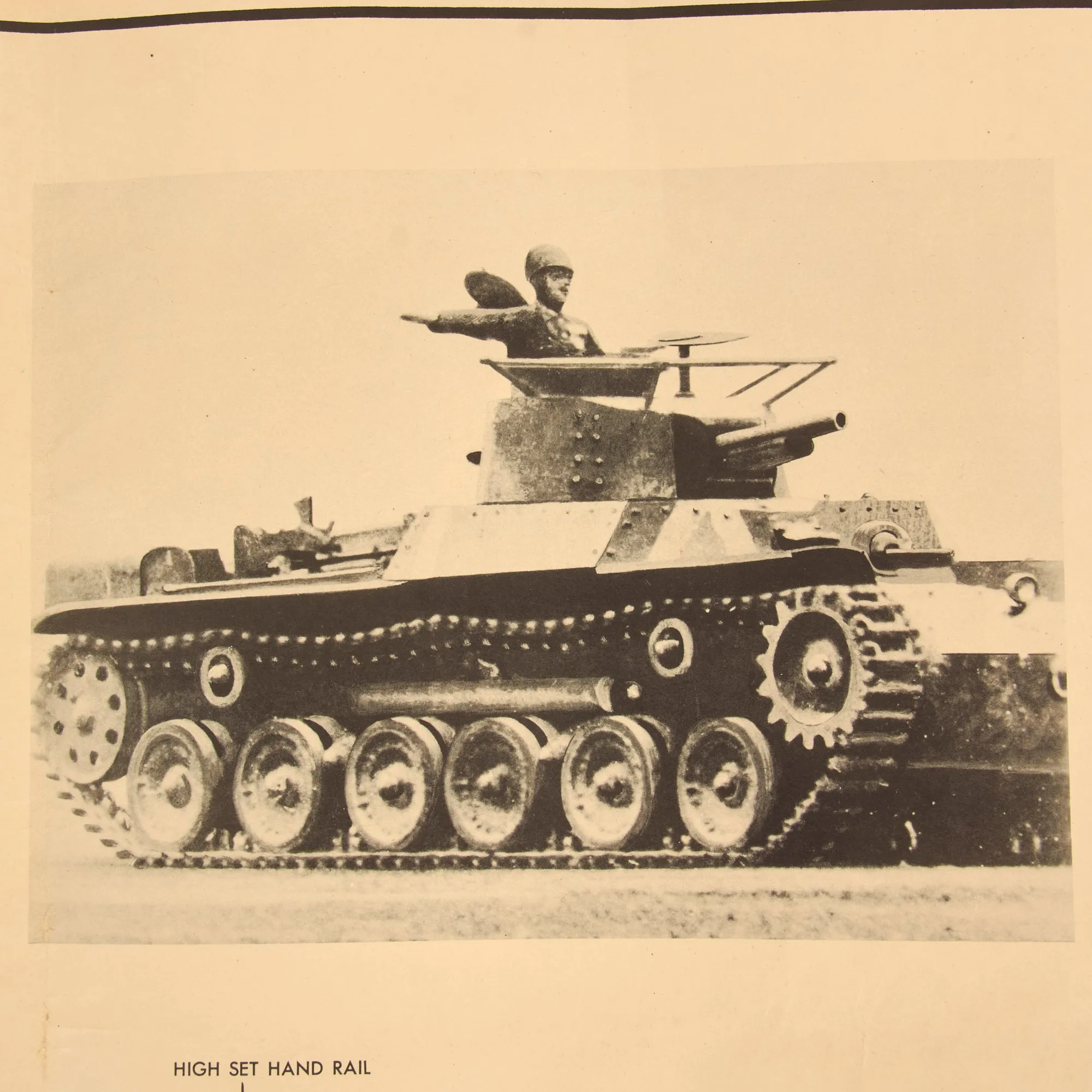 Original U.S. WWII Government Printing Office Japanese Type 97 Chi-Ha Medium Tank Identification/Capabilities Poster - 24” x 18 ¾”