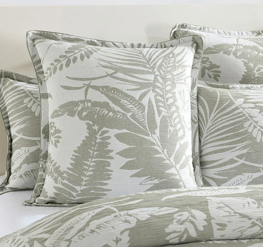 Palm Tree European Pillowcase Sage Green
