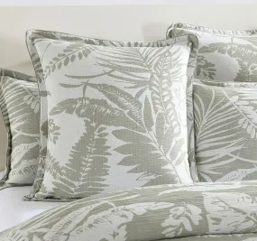 Palm Tree European Pillowcase Sage Green