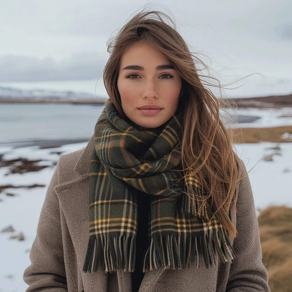 Pastel Plaid lambswool winter scarf