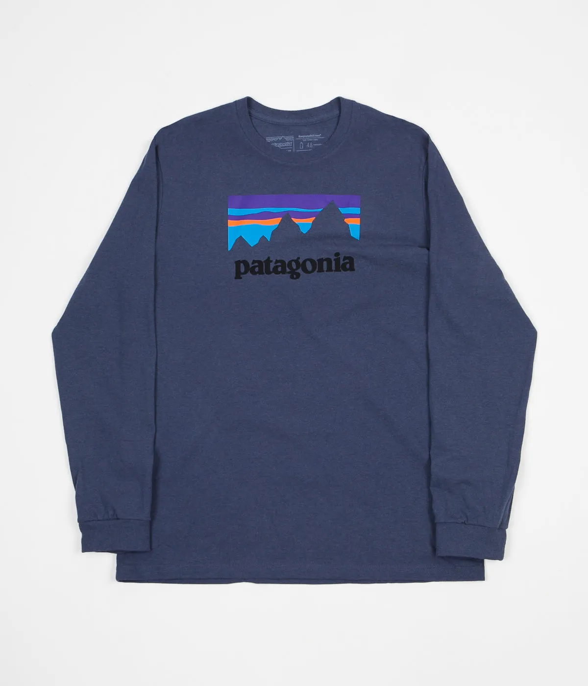 Patagonia Shop Sticker Responsibili-Tee Long Sleeve T-Shirt - Dolomite Blue