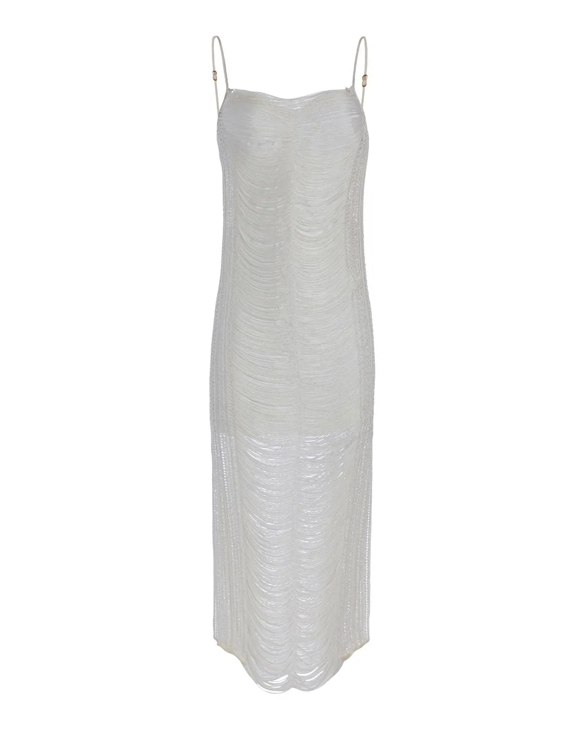 PatBo Draped Fringe Maxi Dress