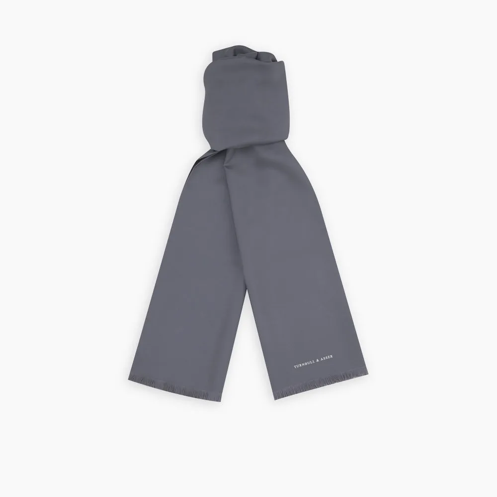 Plain Grey Silk Scarf