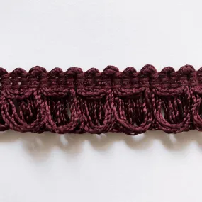 Plum High Quality Decorative Loop Trim by the yard