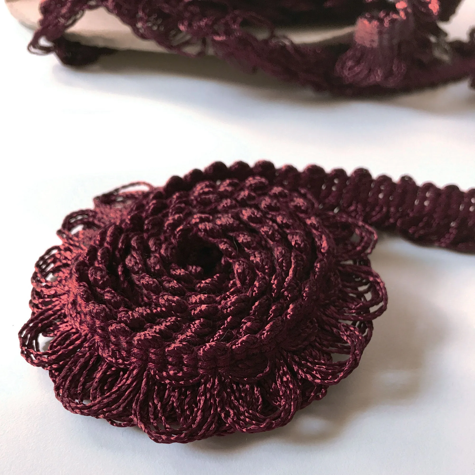 Plum High Quality Decorative Loop Trim by the yard