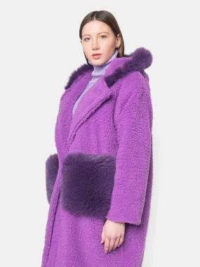 Purple hooded teddy