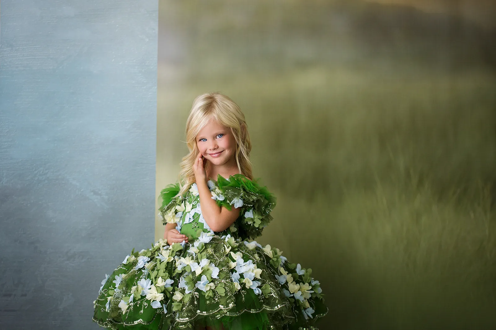 "Fern"  Petal Length Dress ( 5 Year - Petite 6 Year)