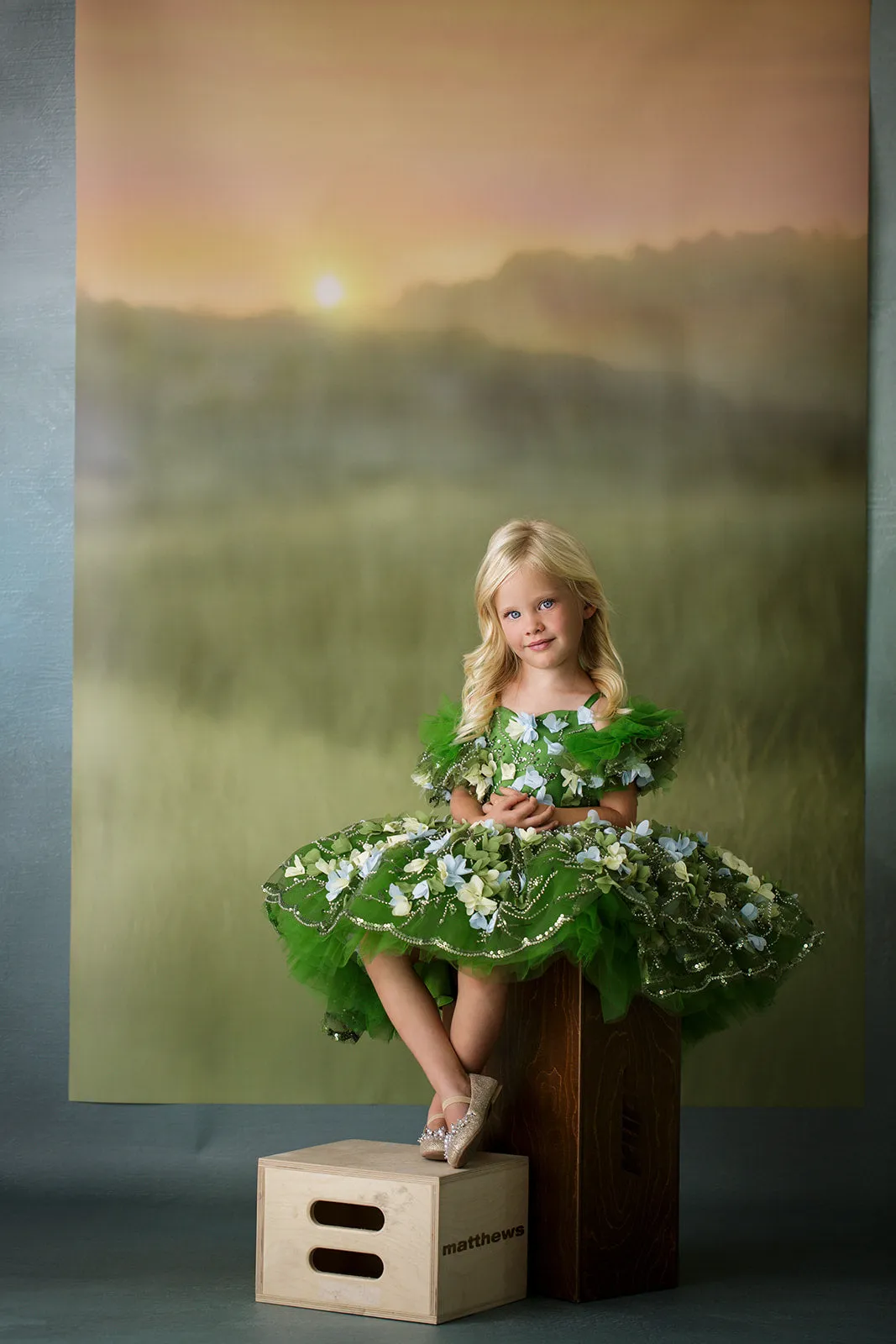 "Fern"  Petal Length Dress ( 5 Year - Petite 6 Year)