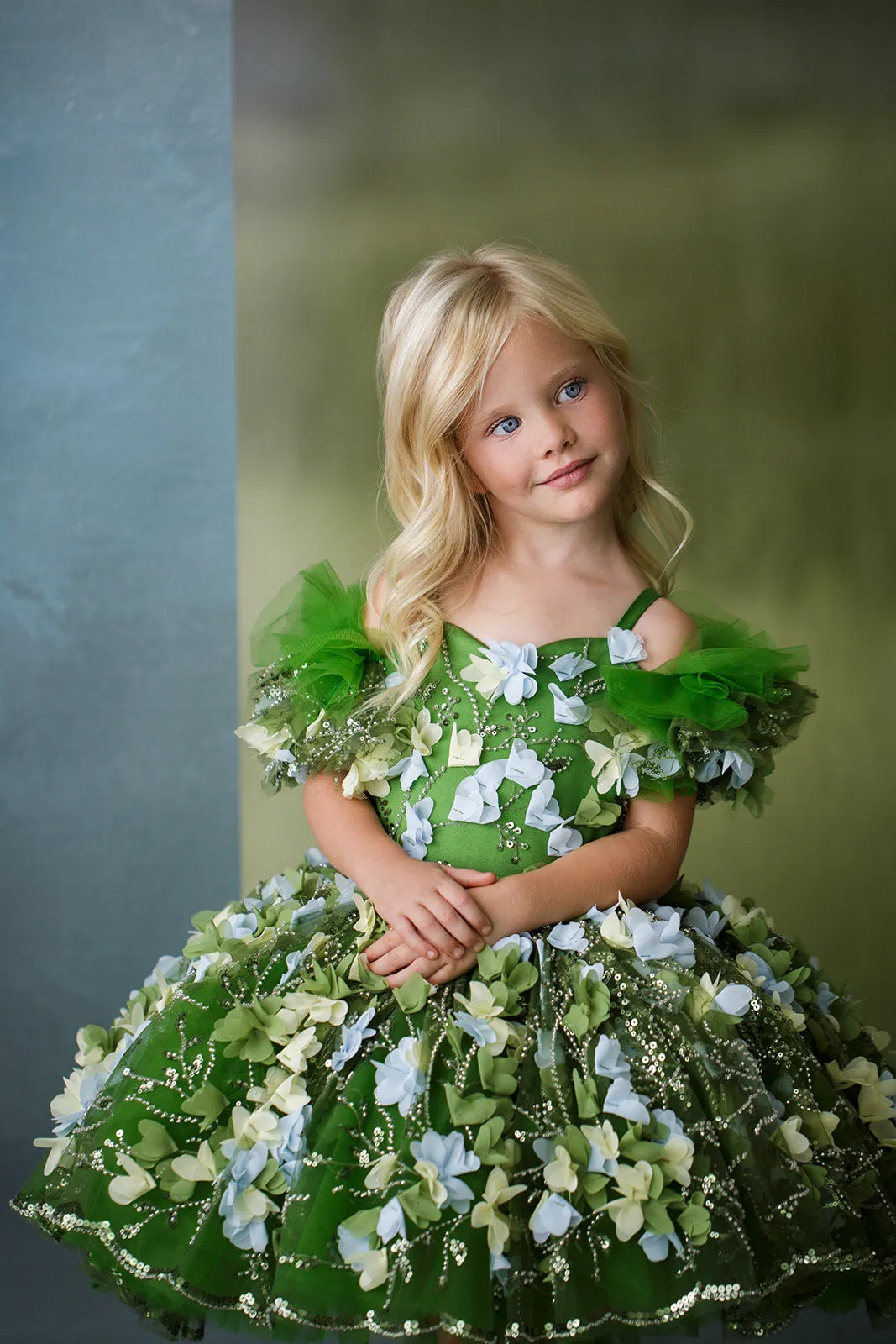 "Fern"  Petal Length Dress ( 5 Year - Petite 6 Year)