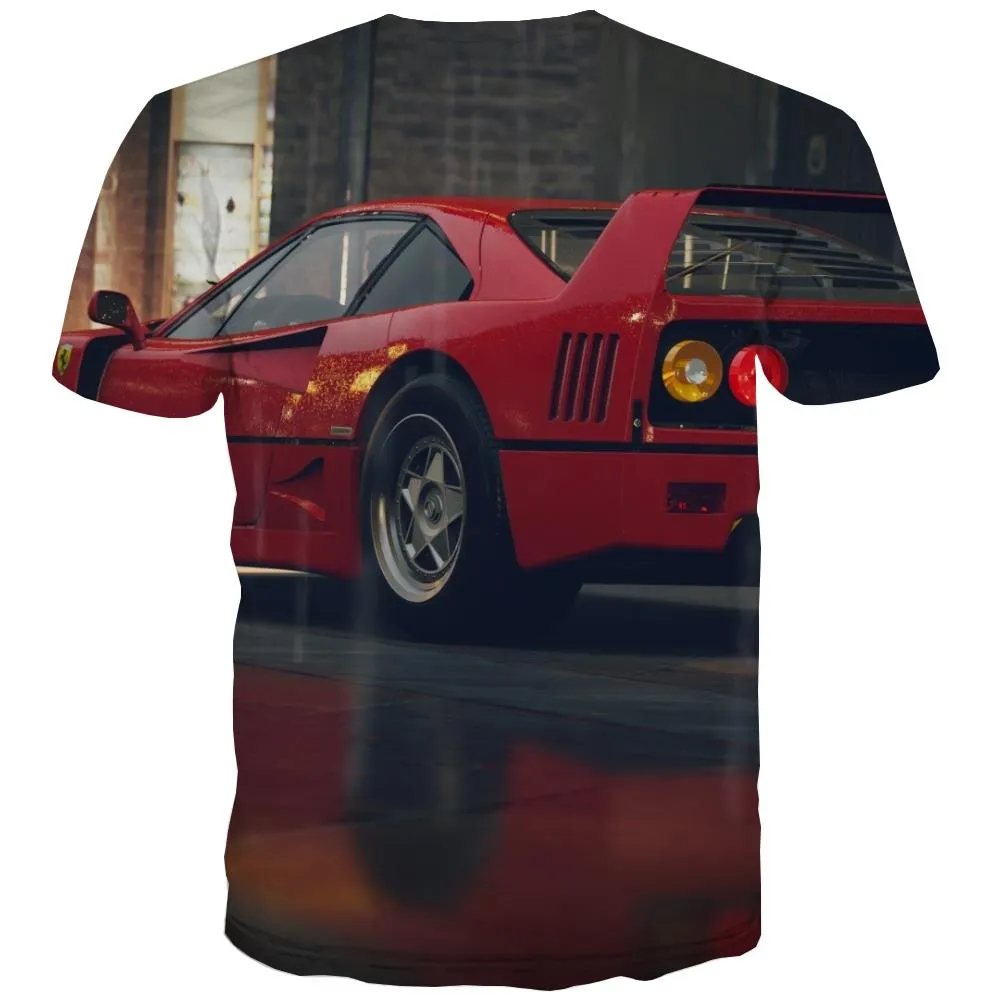 Racing Car T shirts Men Metal Tshirts Casual City Tshirt Anime Gray Tshirts Cool Retro T shirts Funny