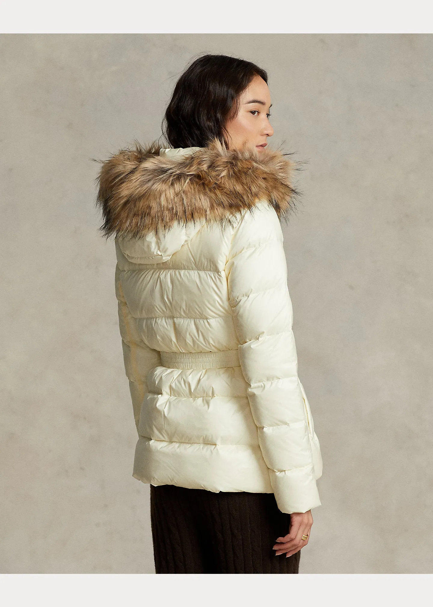 Ralph Lauren Water-Repellent Down Jacket | Clubhouse Cream