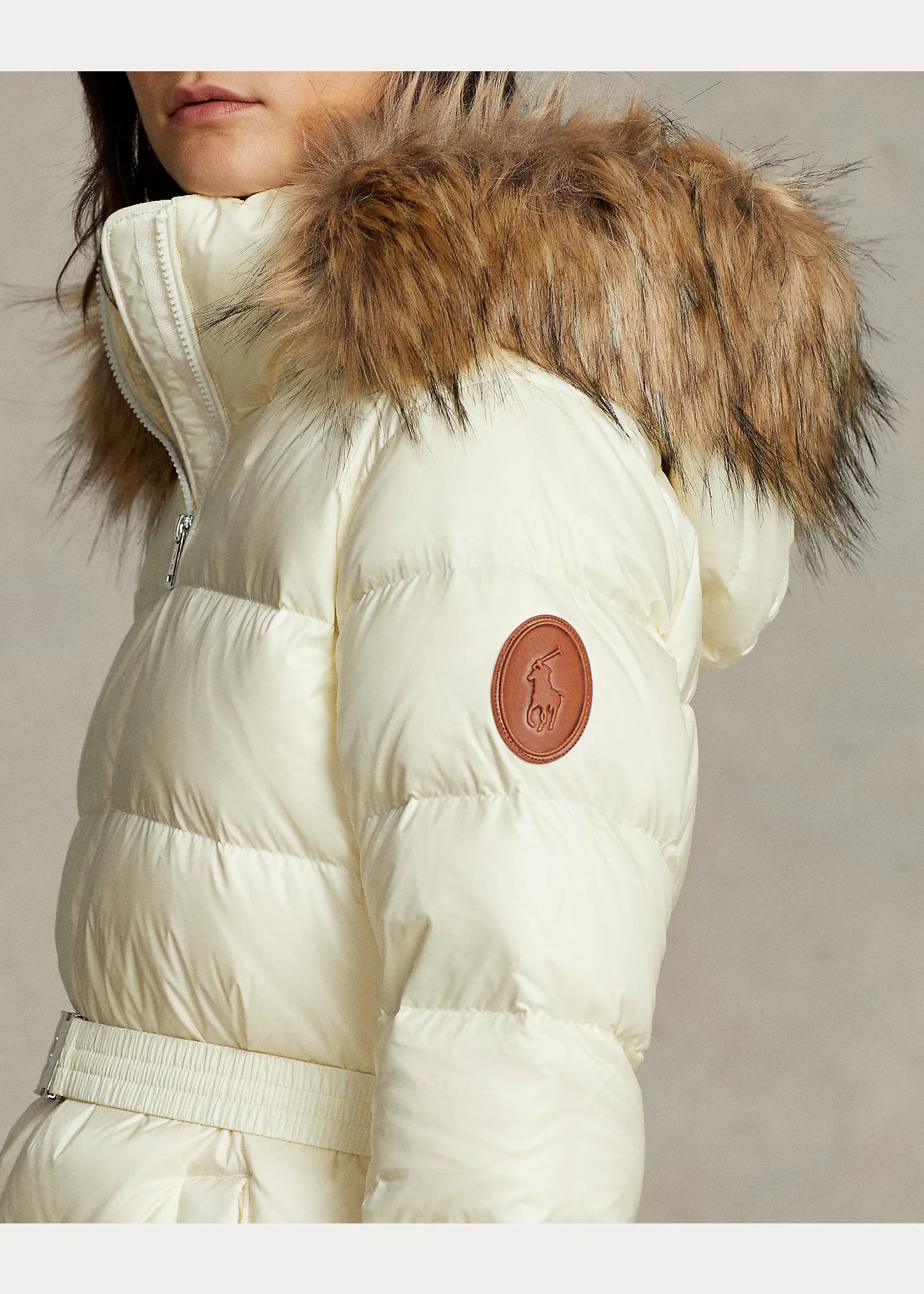 Ralph Lauren Water-Repellent Down Jacket | Clubhouse Cream