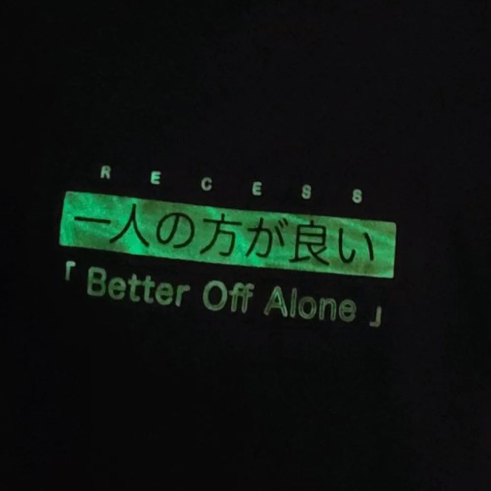 Recess YoYo - Glow in the Dark - "Better Off Alone" T-Shirt - Black