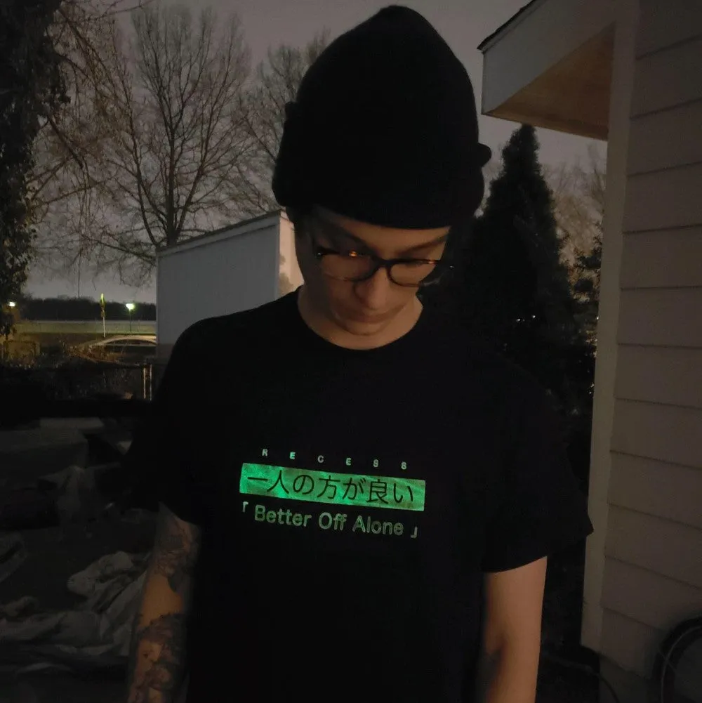 Recess YoYo - Glow in the Dark - "Better Off Alone" T-Shirt - Black