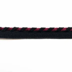 Red and black High Quality Decorative Lip Cord Trim by the yard
