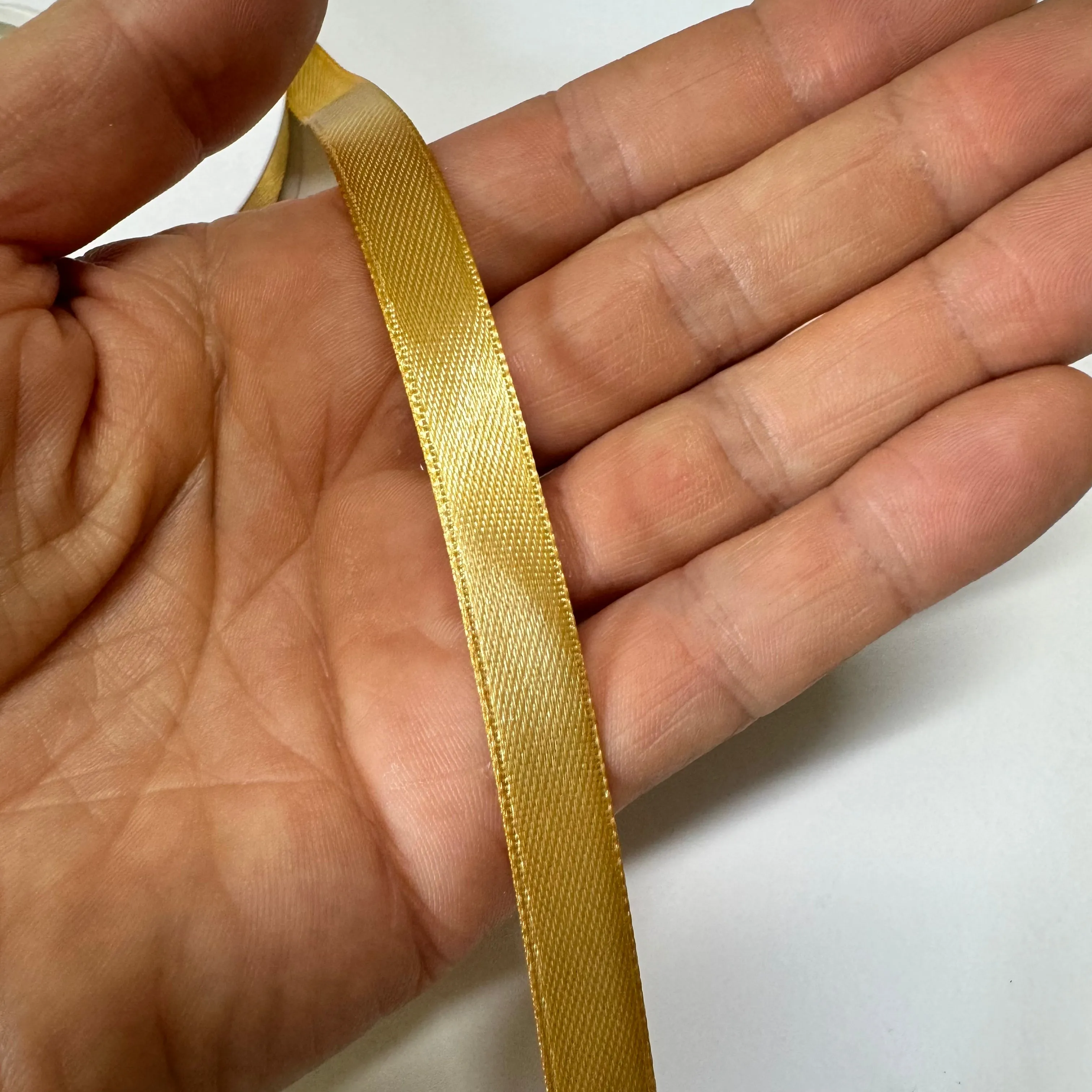 Ribbon Satin Deluxe Double Faced Ribbon Spool (10mmx36yards) - Gold