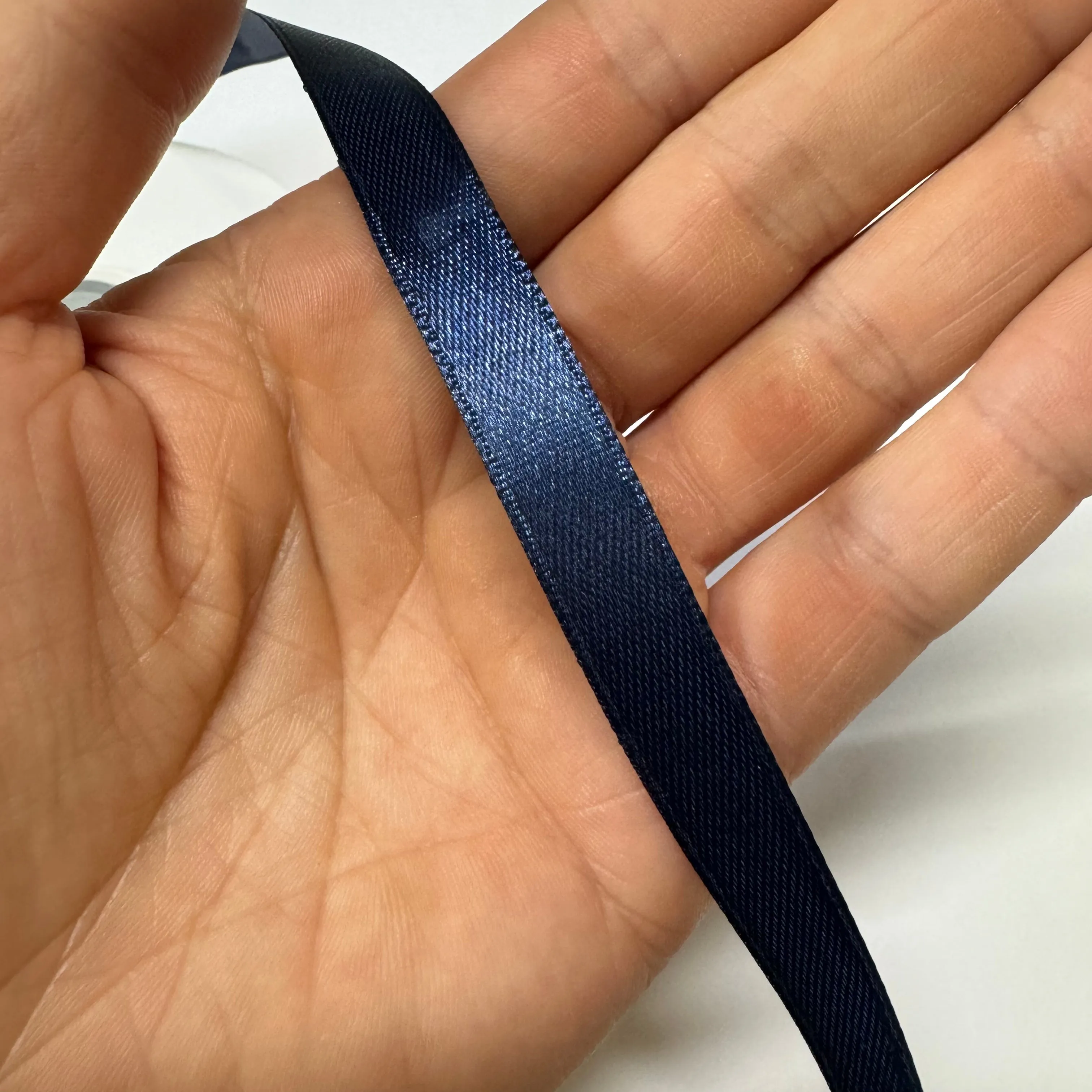 Ribbon Satin Deluxe Double Faced Ribbon Spool (10mmx36yards) - Navy