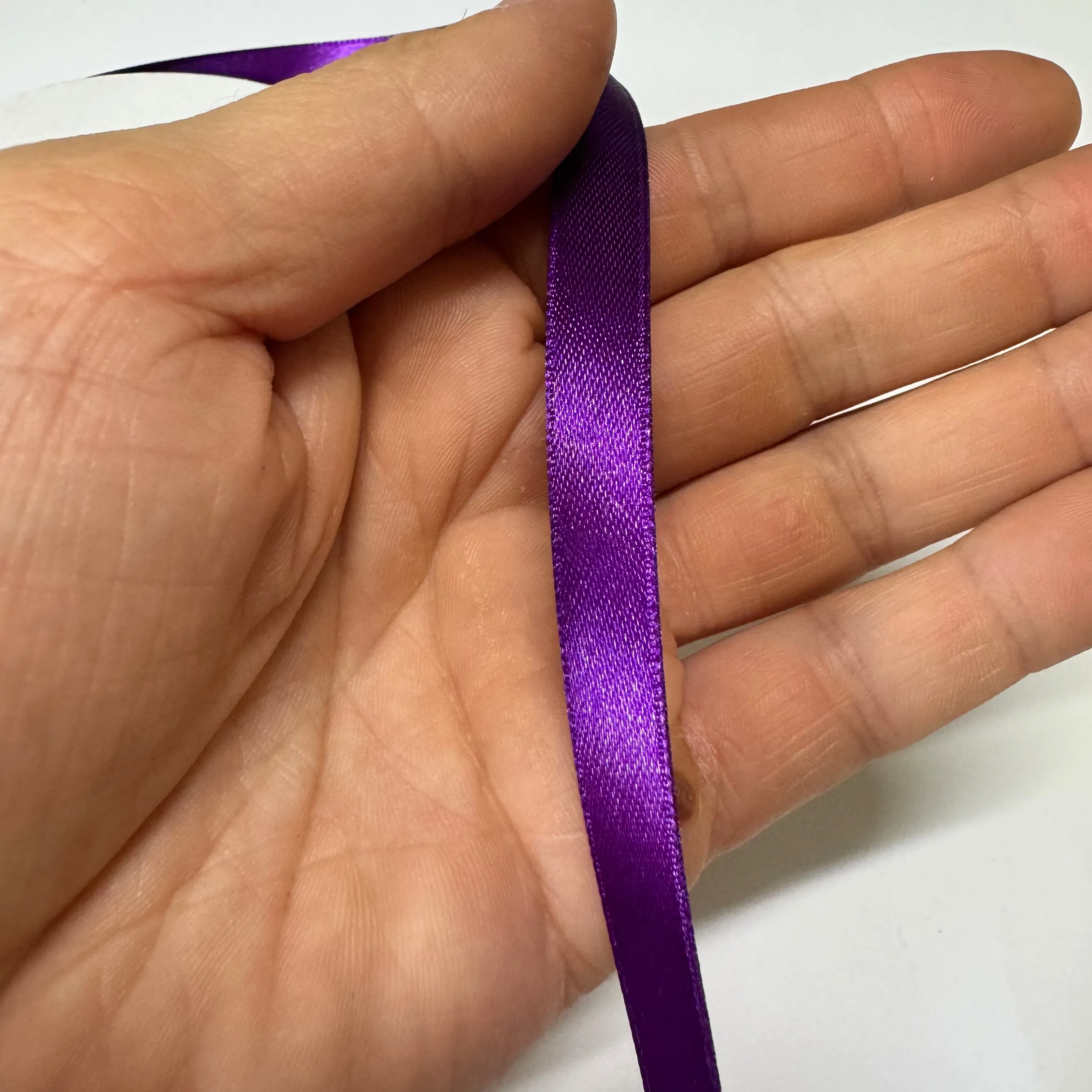 Ribbon Satin Deluxe Double Faced Ribbon Spool (10mmx36yards) - Purple