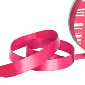 Ribbon Satin Jumbo Bulk Single Faced Spool (25mmx100m) - Hot Pink