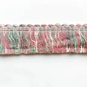 Sage and Coral High Quality Decorative Brush Fringe Trim by the yard