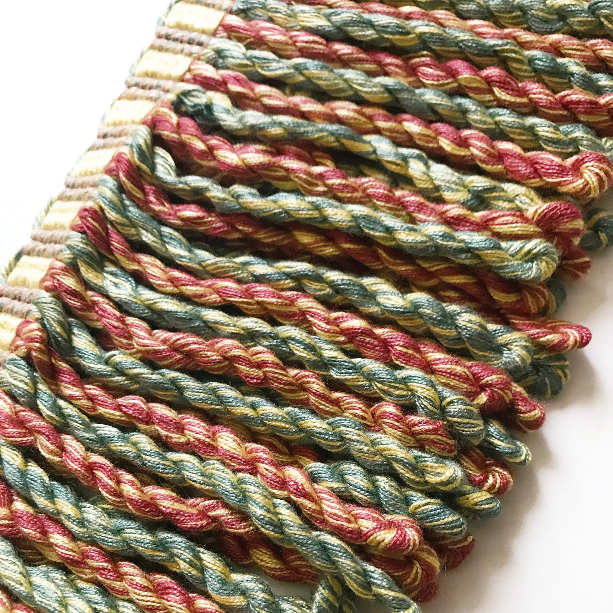Sage and Dusty Rose High Quality Decorative Border Trim by the yard