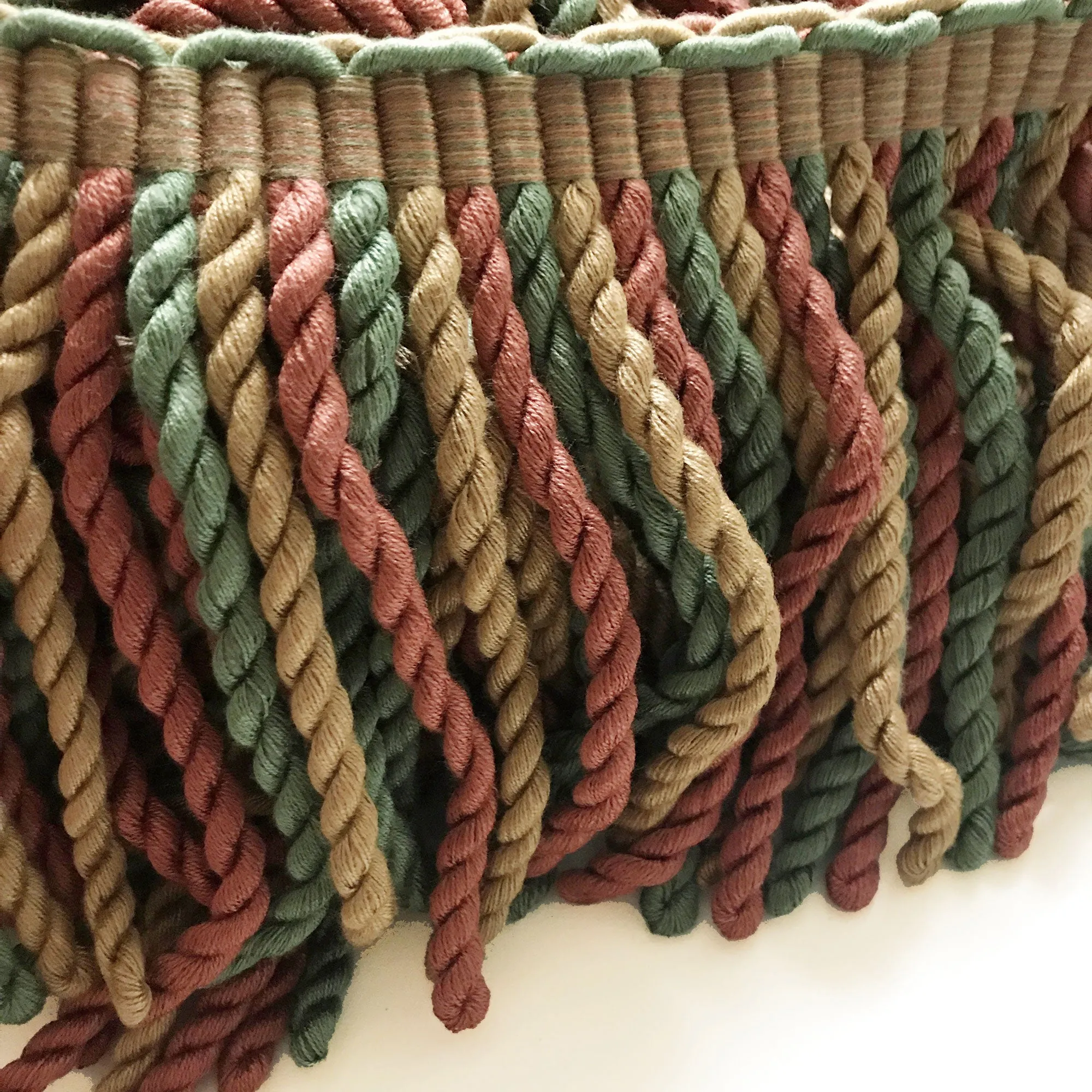Sage and Rust High Quality Decorative Bullion Fringe Trim by the yard
