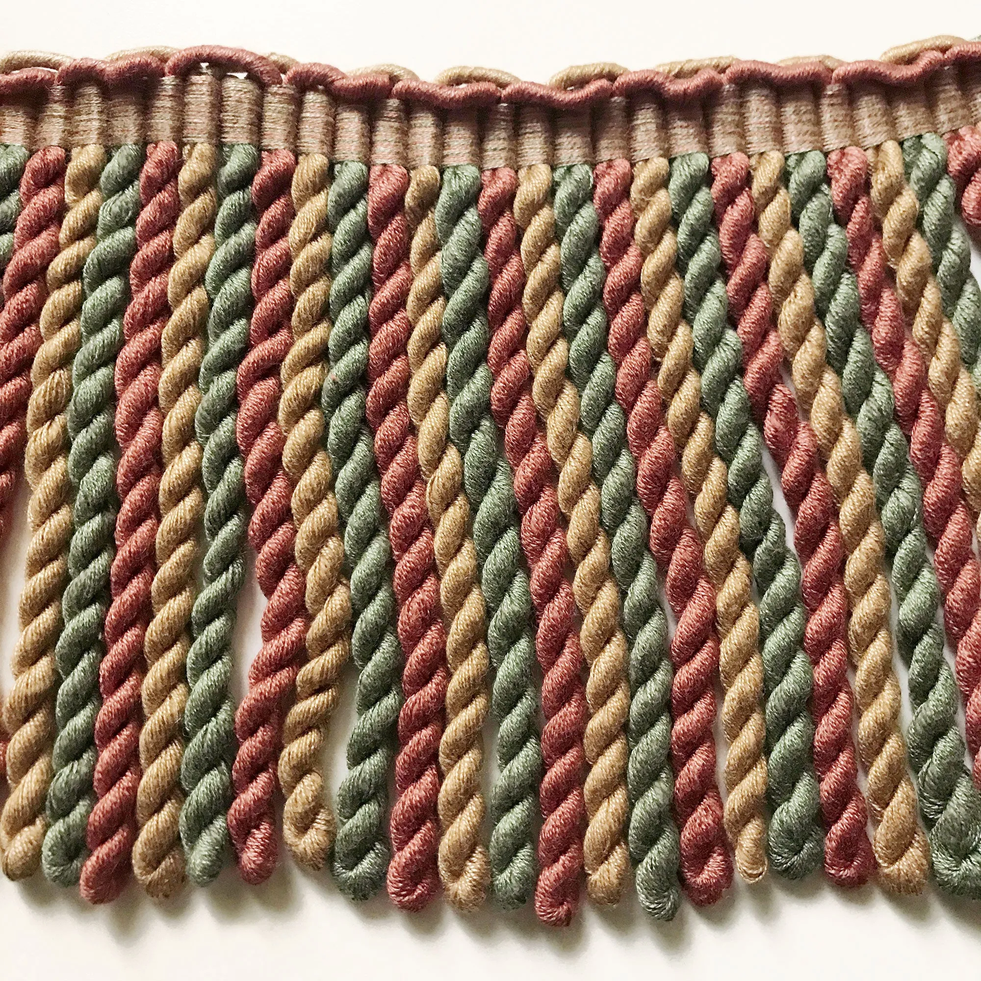 Sage and Rust High Quality Decorative Bullion Fringe Trim by the yard