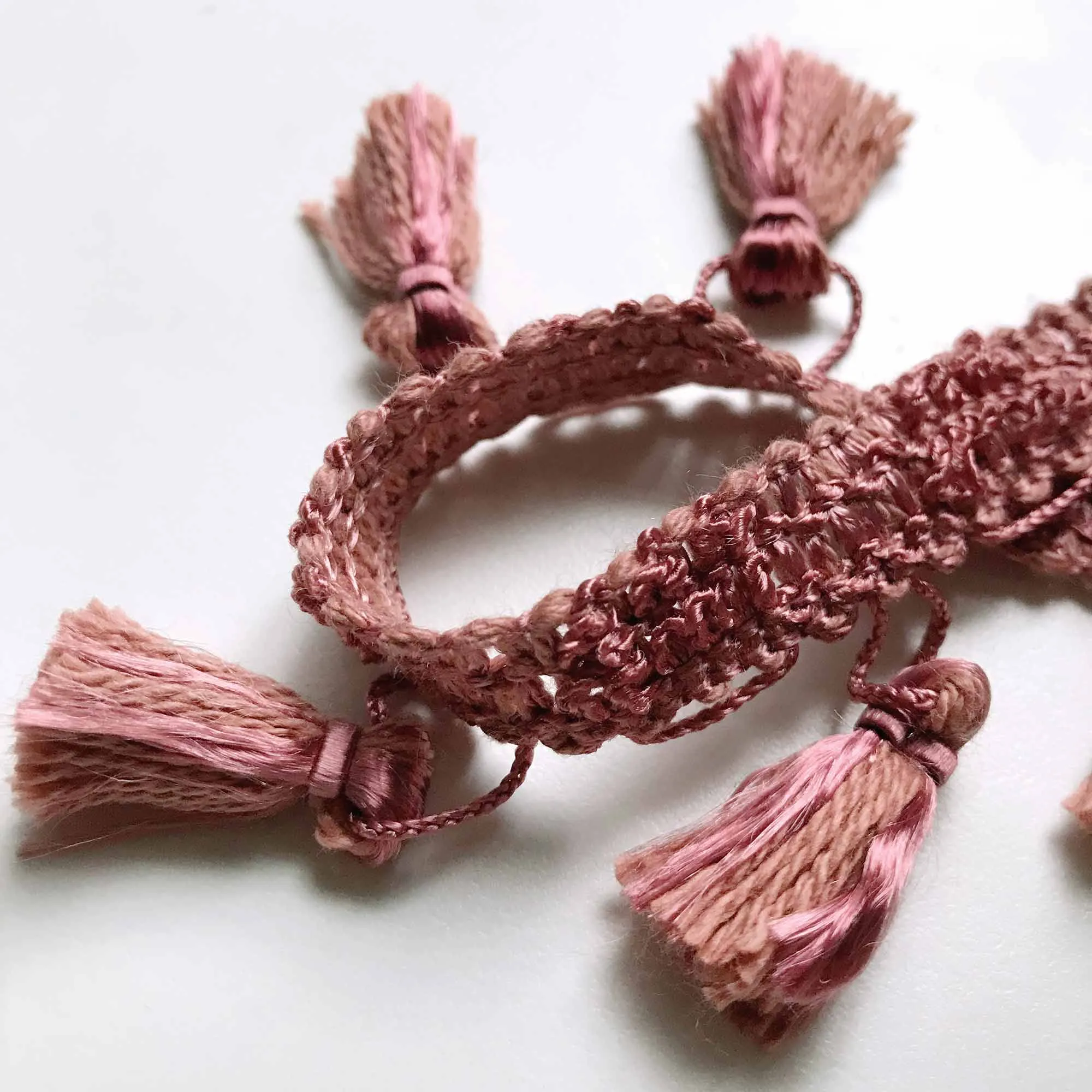 Salmon High Quality Decorative Tassel Trim by the yard