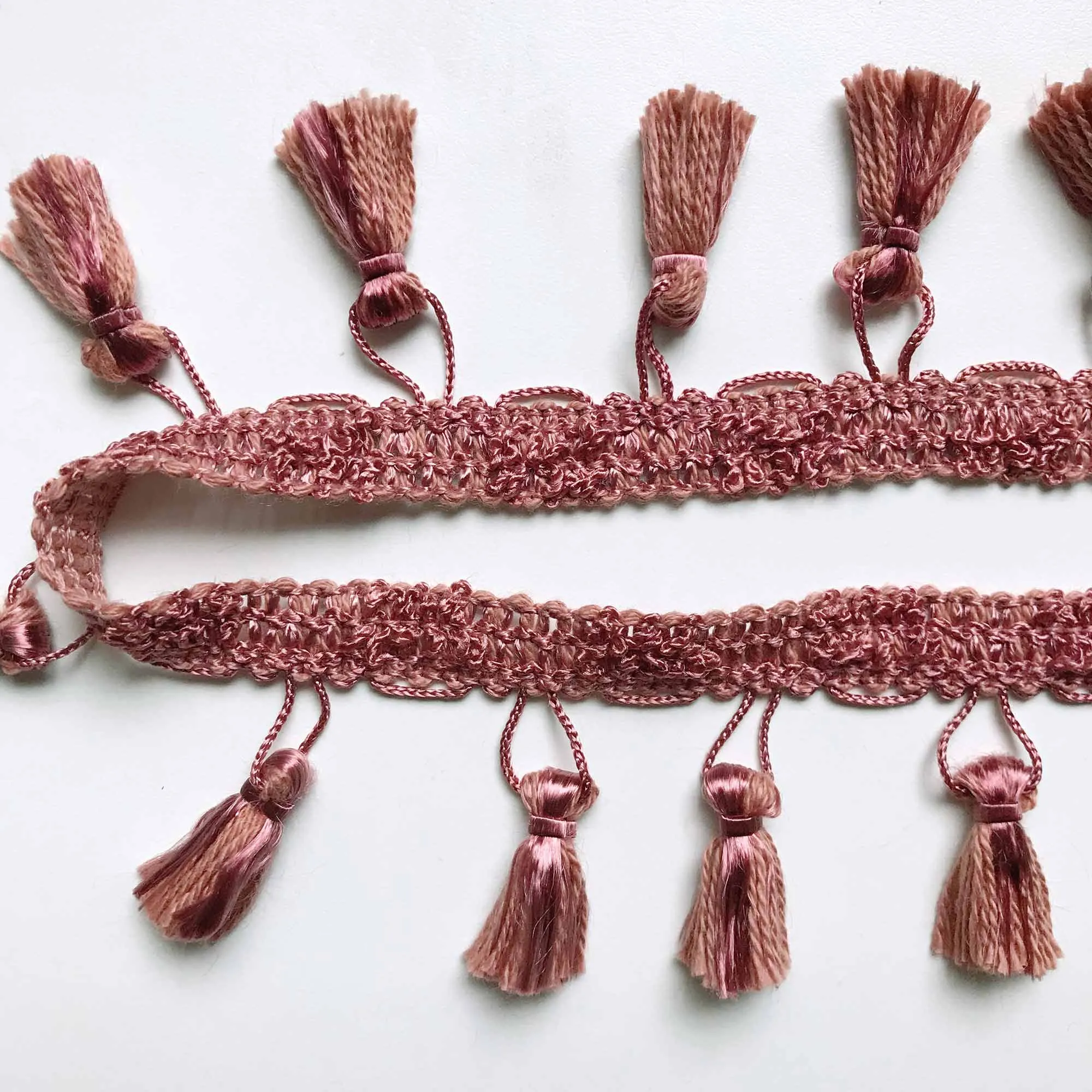 Salmon High Quality Decorative Tassel Trim by the yard