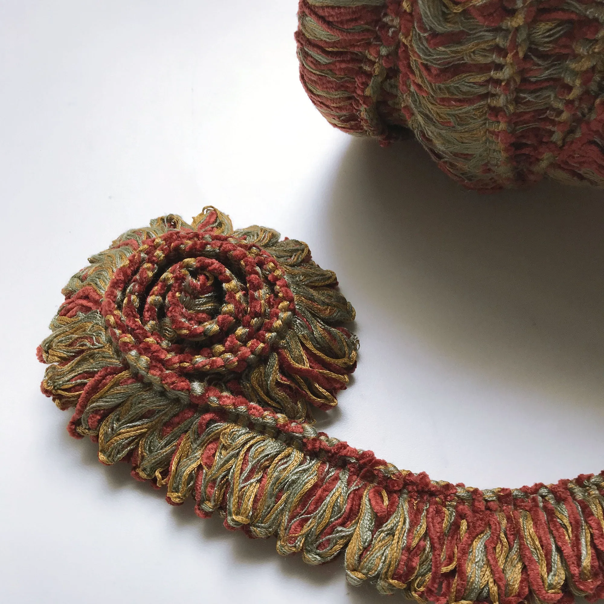 Scarlet and Sage High Quality Decorative Brush Fringe Trim by the yard