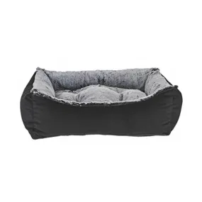 Scoop Bed in Royal Sterling Faux Fur