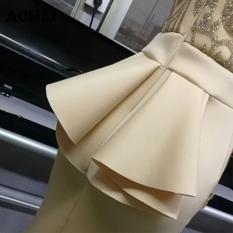 Sexy ruffled back mermaid party Dresses