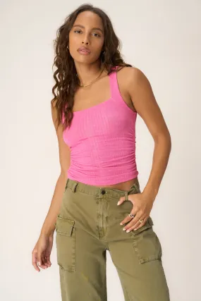 Soirée Side Ruched Tank - Love Potion Pink