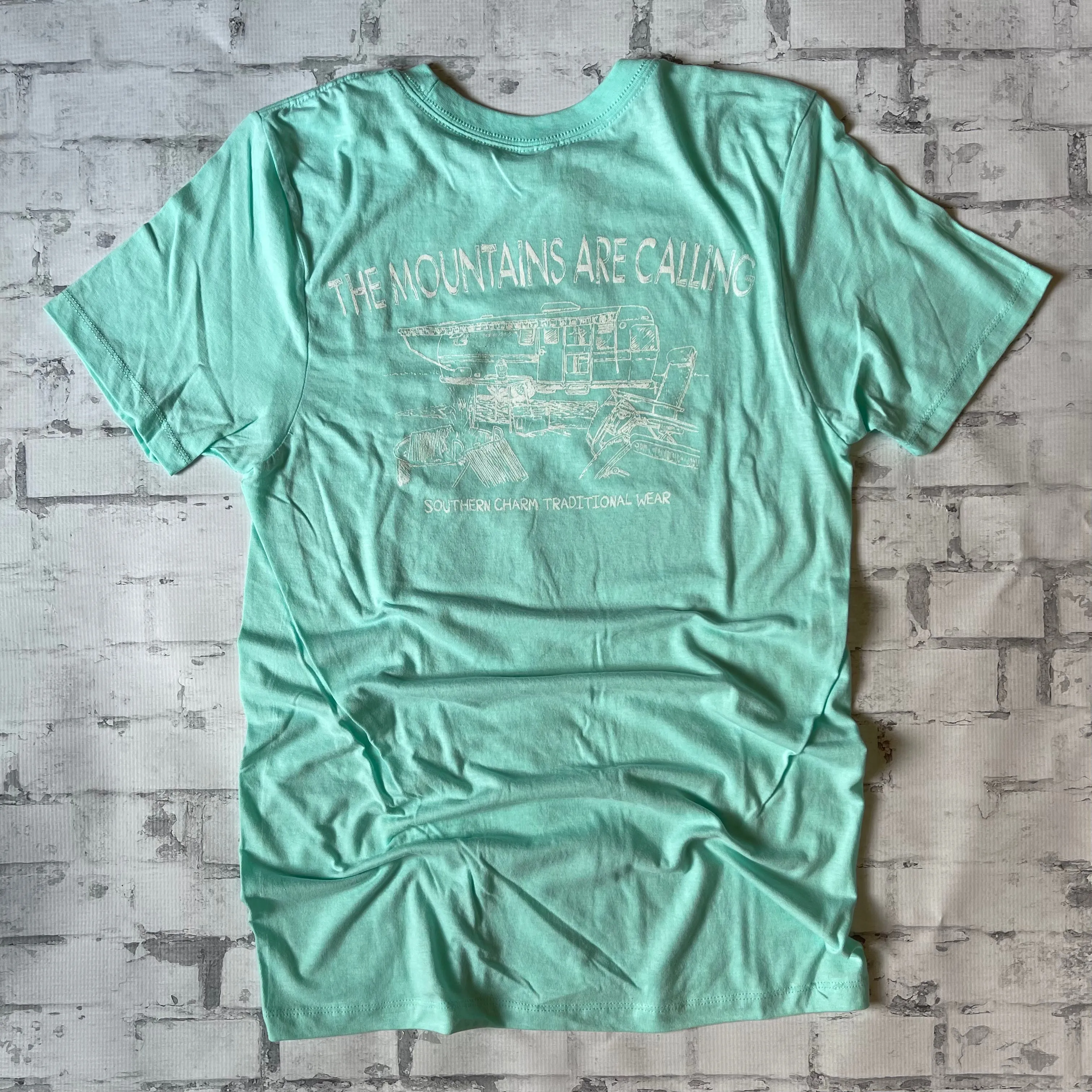 Southern Charm "Loretta Camp" Short Sleeve T-shirt - Mint