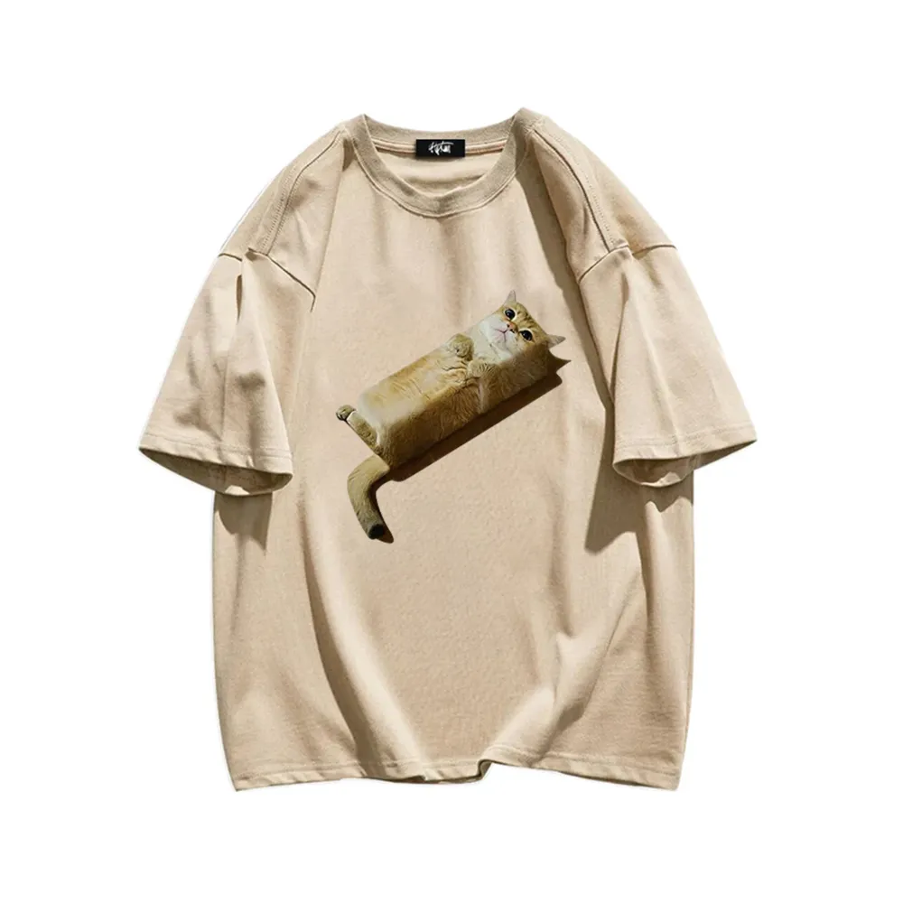 “Square Lazy Cat” T-shirt